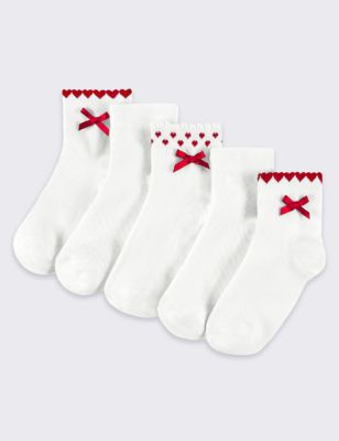 5 Pairs of Freshfeet&trade; Cotton Rich Socks with Silver Technology &#40;5-14 Years&#41;